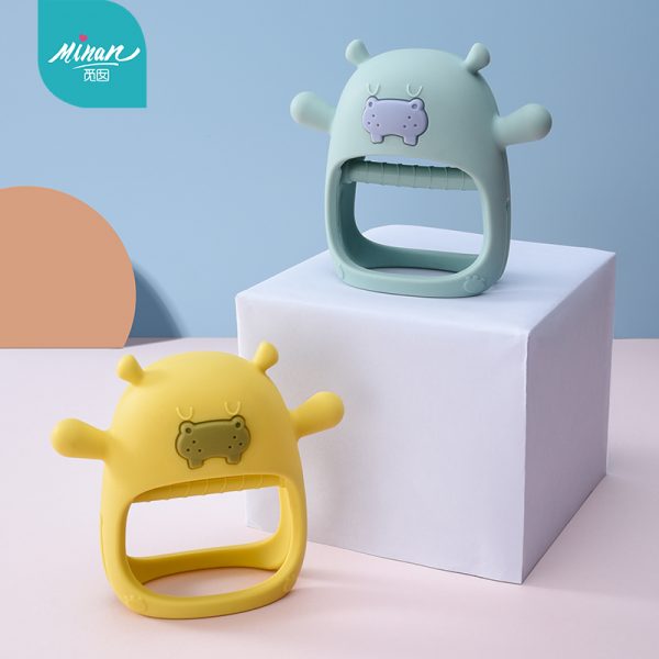 Hippo Never Drop Silicone Baby Teether