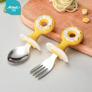 Donut silicone/316 stainless steel dinnerware